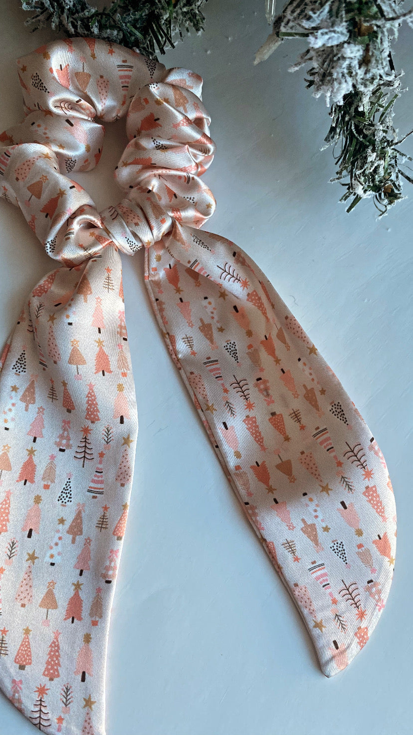 Holiday Satin Scarf Scrunchie